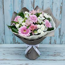 Букет цветов из:  Герберы, Альстромерии и Хризантемы в Махновке