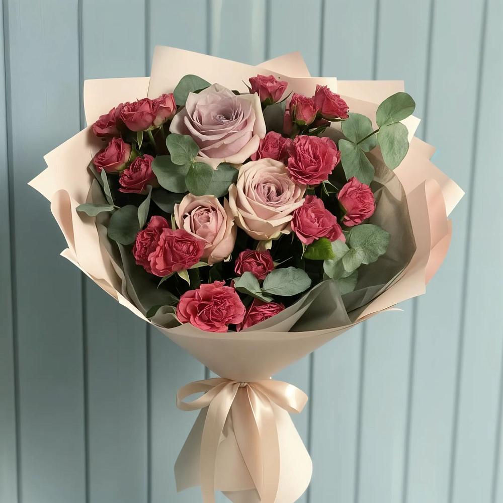 Букет цветов из: Гвоздики и Розы в Махновке