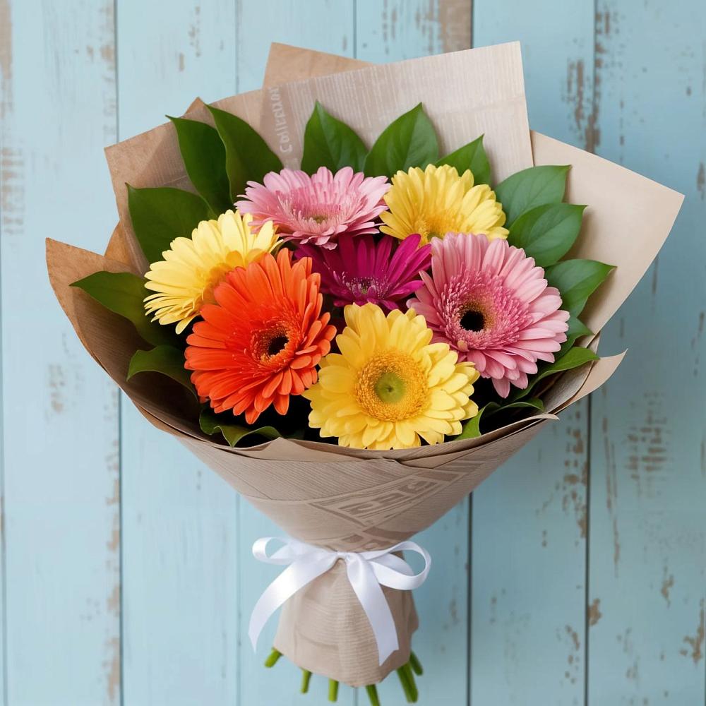 Букет цветов из: Герберы в Махновке