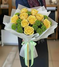 Букет цветов из:  Хризантемы и Розы в Махновке