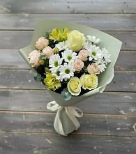 Букет цветов из:  Альстромерии, Розы и Хризантемы в Махновке